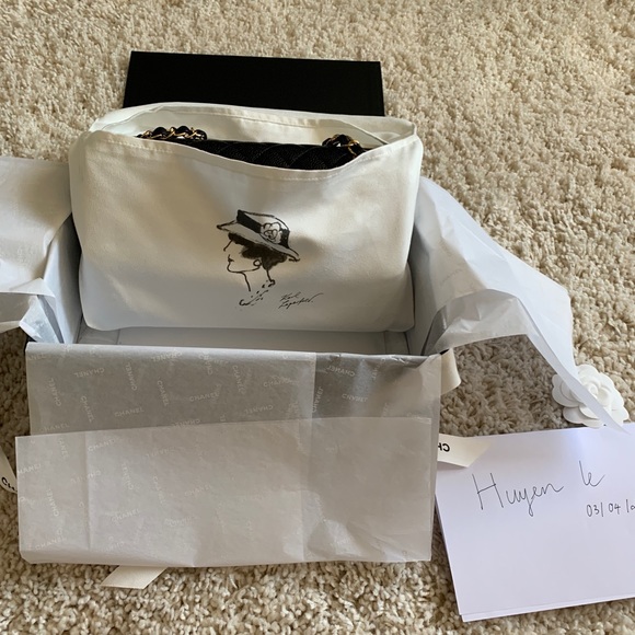 SOLD Chanel classic double flap medium black bag - Picture 8 of 8